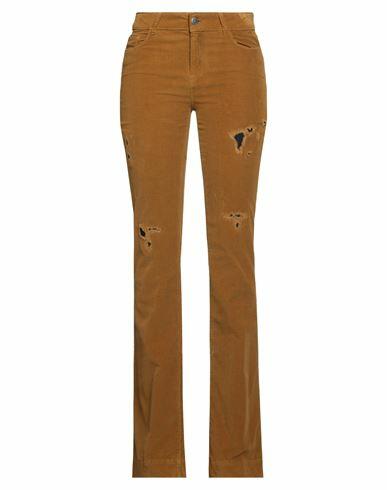 Brand Unique Woman Pants Camel Cotton, Elastane Cover