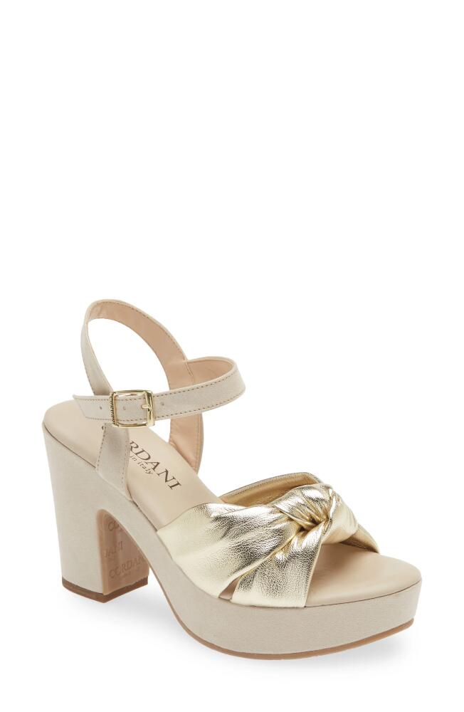 Cordani Lola Knotted Platform Sandal in Platino Cover