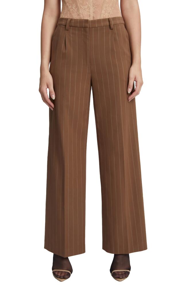 Bardot Pinstripe Straight Leg Pants in Chestnut Stripe Cover