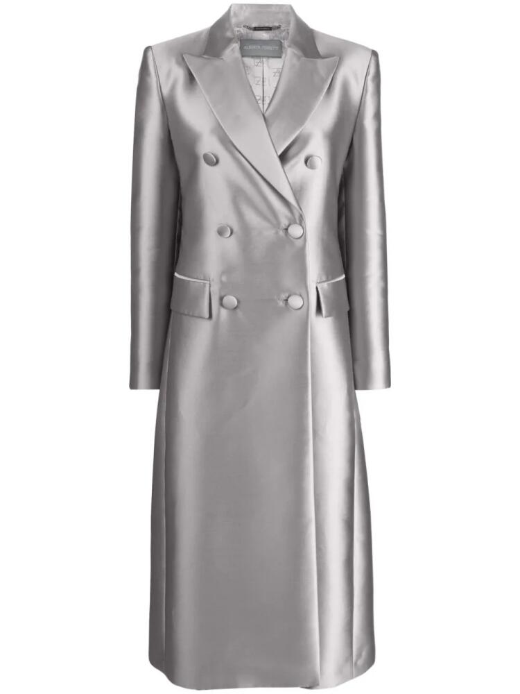 Alberta Ferretti double-breasted peaked coat - Grey Cover