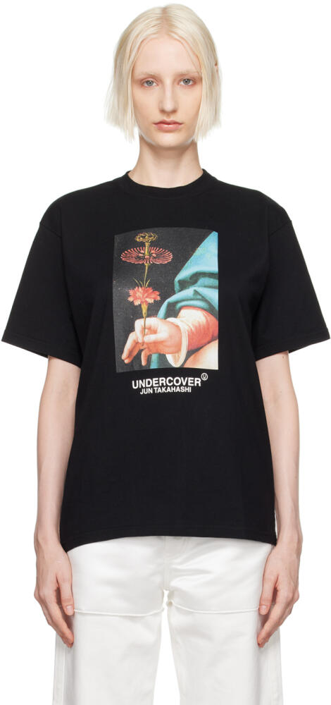 UNDERCOVER Black Flower T-Shirt Cover