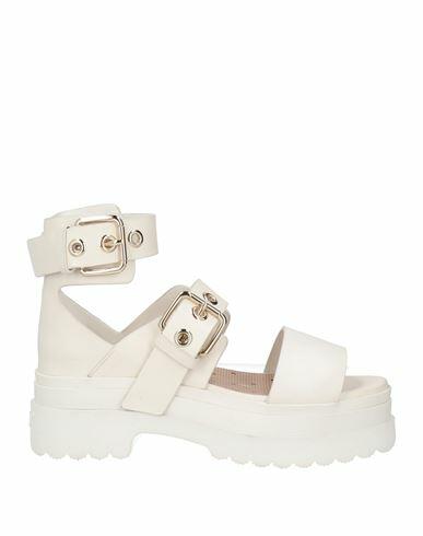 Red(v) Woman Sandals White Leather Cover