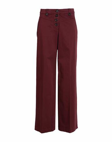 Max & co. Woman Pants Burgundy Cotton, Elastane Cover