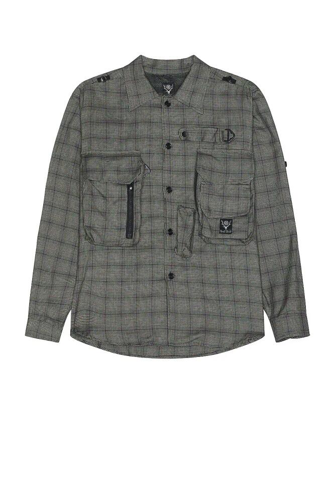 South2 West8 Tenkara Trout Shirt Per Glen Plaid in Grey Cover