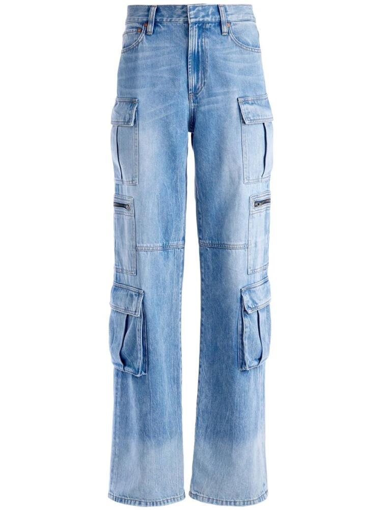 alice + olivia Cay baggy denim cargo trousers - Blue Cover