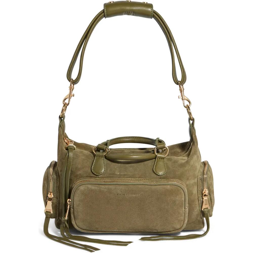 Aimee Kestenberg Away We Go Leather Satchel in Kelp Suede Cover