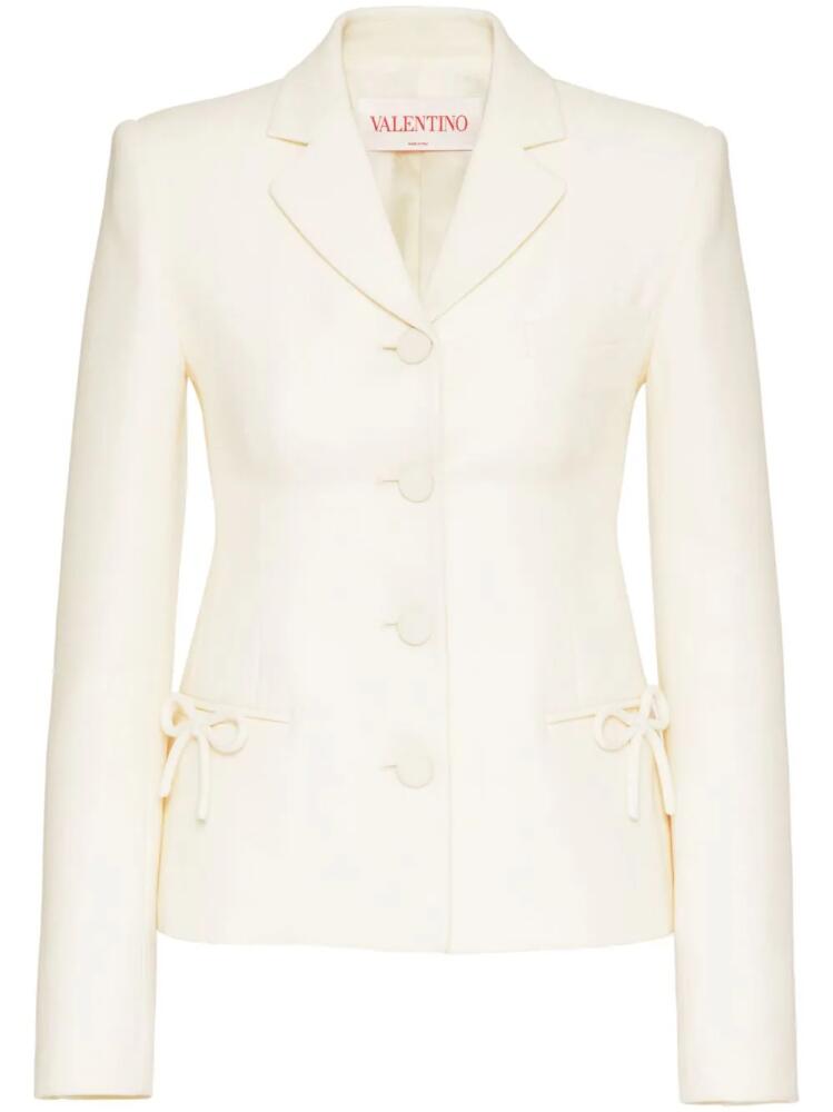 Valentino Garavani Crepe Couture bow-embellished jacket - White Cover