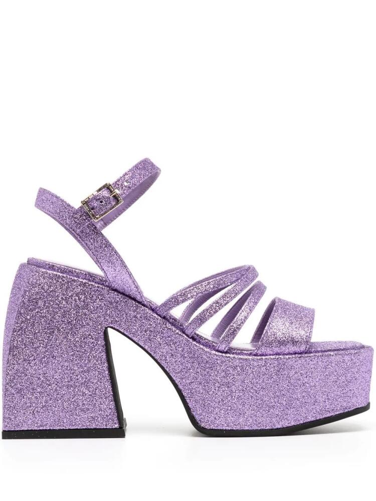 Nodaleto glittered platform pumps - Purple Cover