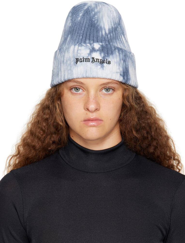 Palm Angels Blue Tie Dye Beanie Cover