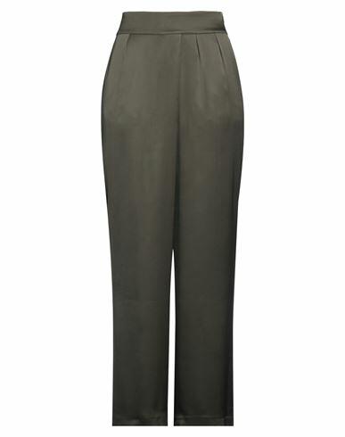 Gran Sasso Woman Pants Military green Silk Cover