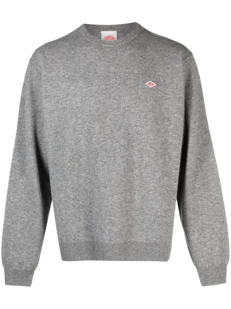 Danton logo-patch wool jumper - Grey Cover