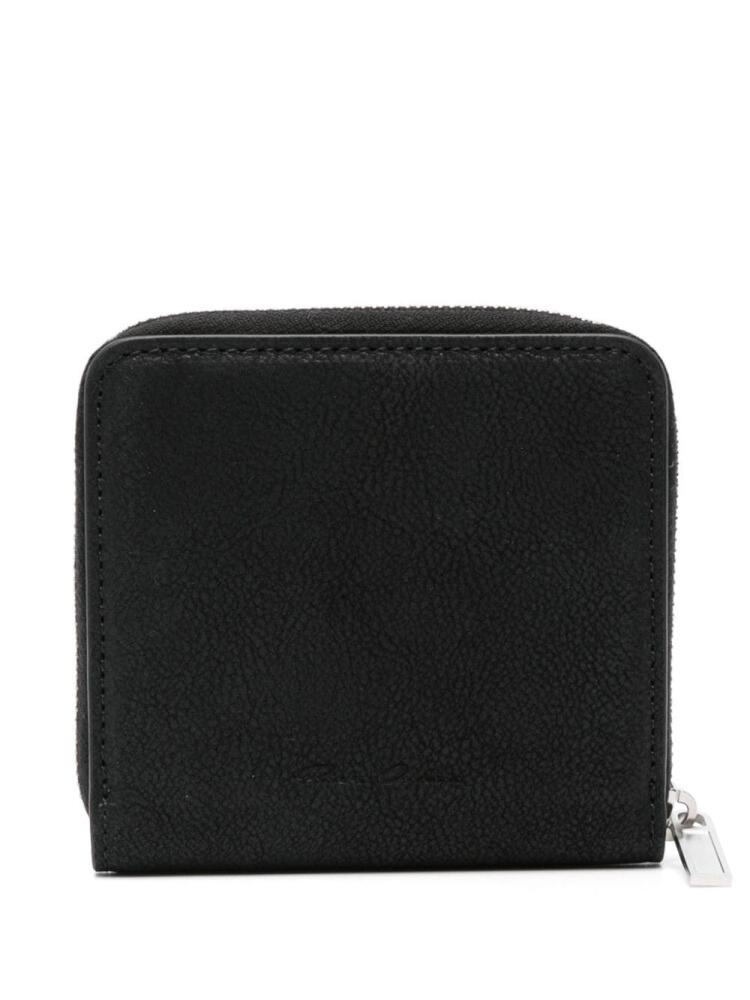 Rick Owens logo-debossed zipped wallet - Black Cover