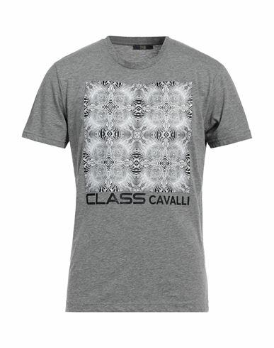 Cavalli Class Man T-shirt Grey Cotton Cover