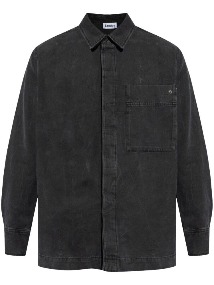 Etudes stud-detail denim shirt - Black Cover