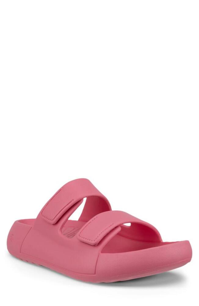 ECCO Cozmo E Water Resistant Slide Sandal in Bubblegum Cover