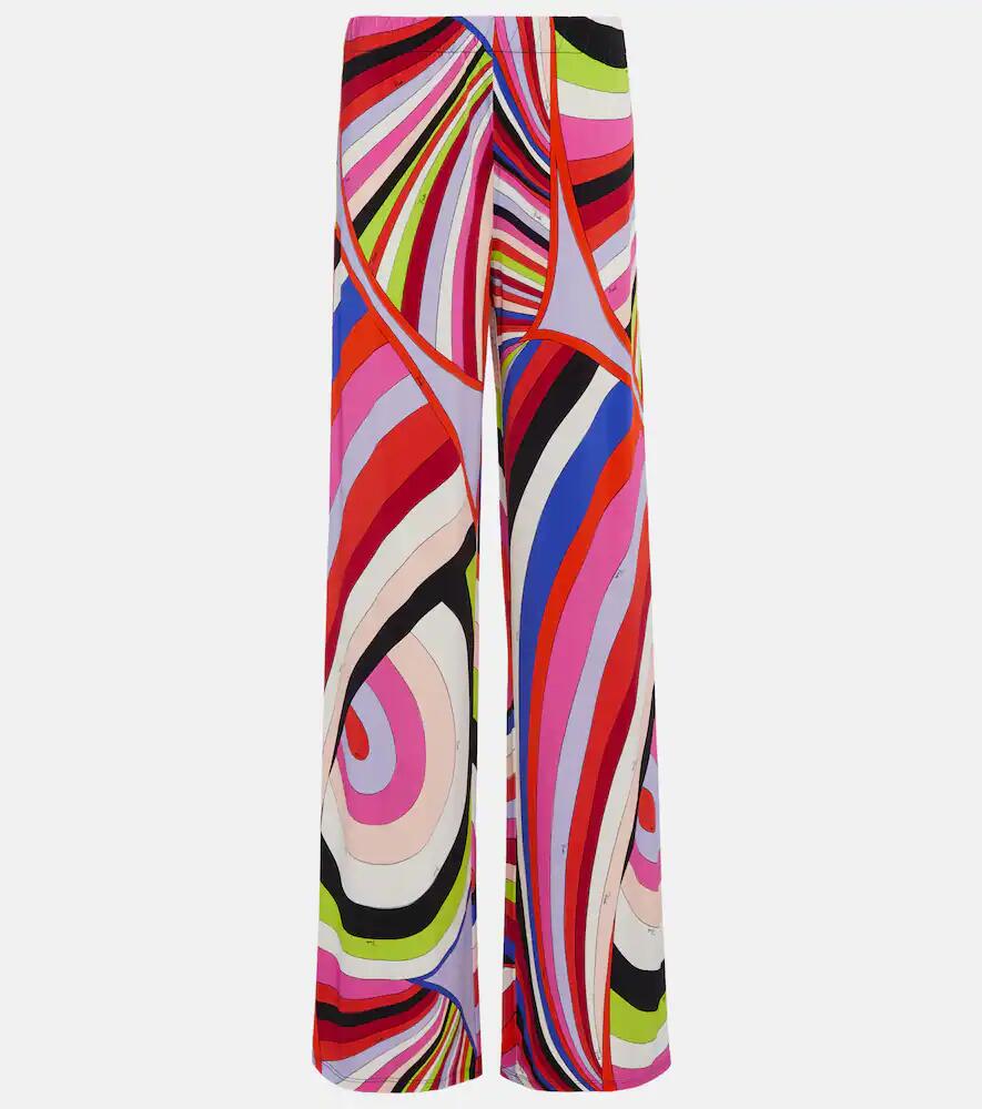 Pucci Iride high-rise jersey straight pants Cover