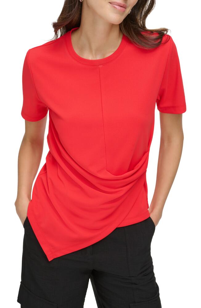 DKNY Faux Wrap T-Shirt in Flame Cover