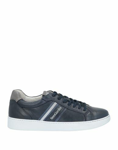 Nero Giardini Man Sneakers Midnight blue Leather Cover