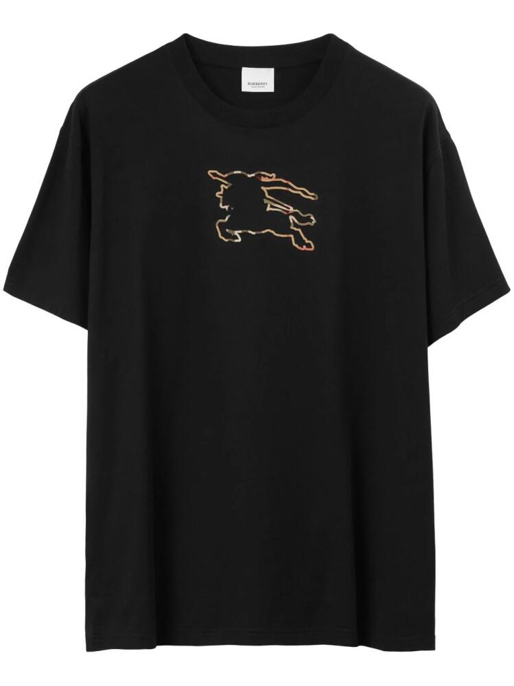 Burberry Equestrian Knight-print T-shirt - Black Cover