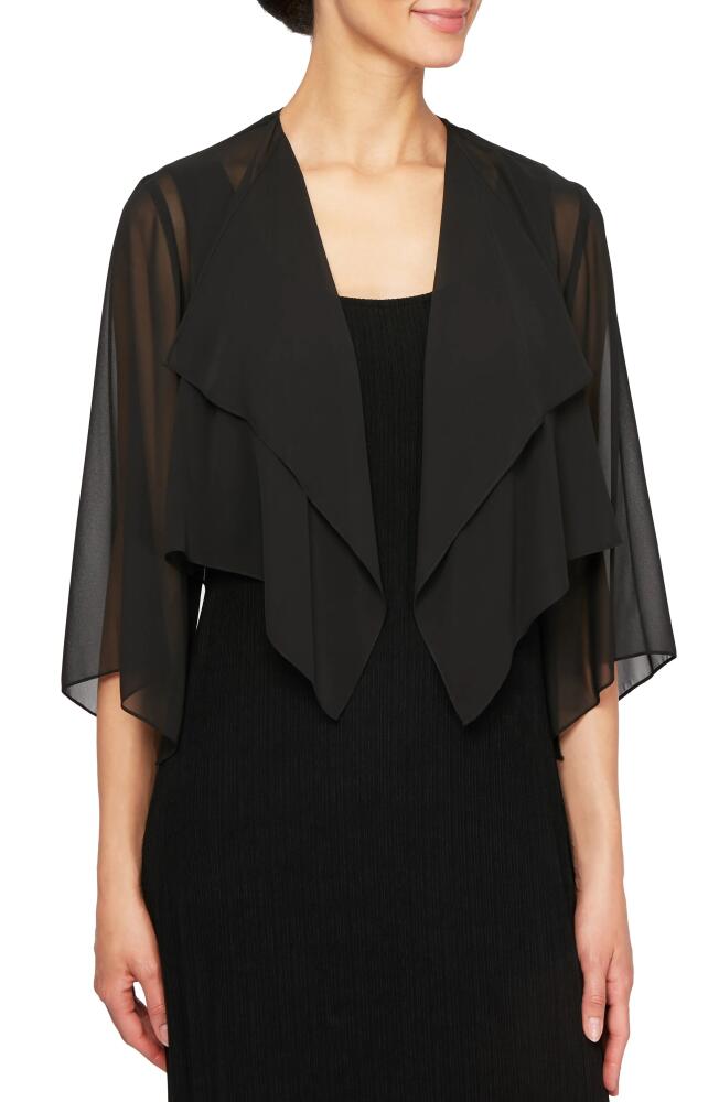 Alex Evenings Hanky Bolero Cardigan in Black Cover