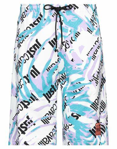 Just Cavalli Man Shorts & Bermuda Shorts Lilac Cotton Cover