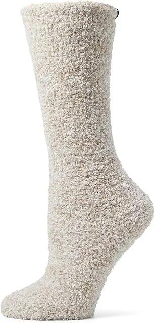 Barefoot Dreams CozyChic(r) Heathered Socks (Stone/White) Crew Cut Socks Shoes Cover