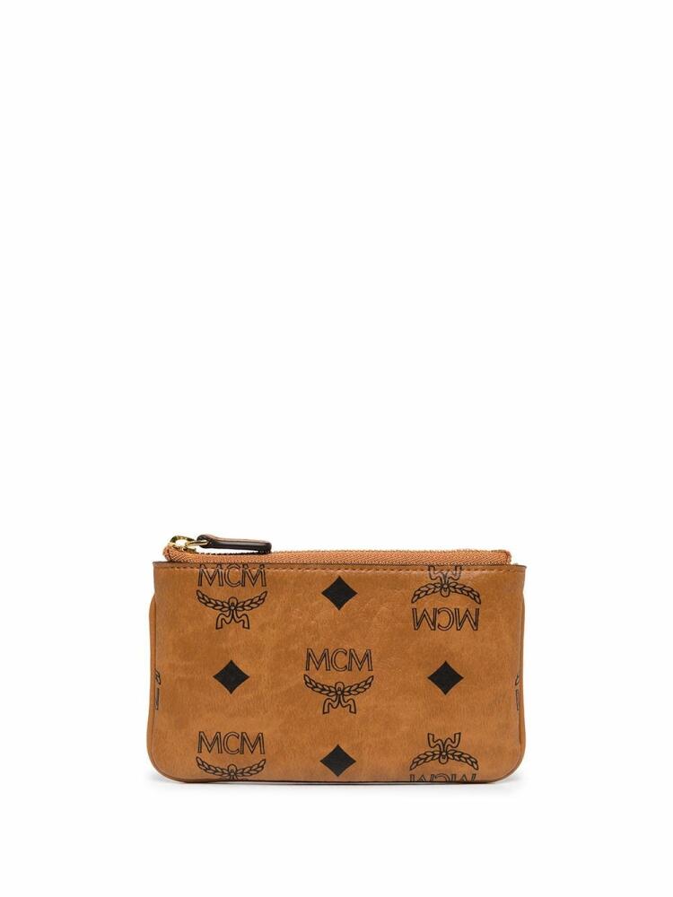 MCM mini monogram-print key pouch - Brown Cover