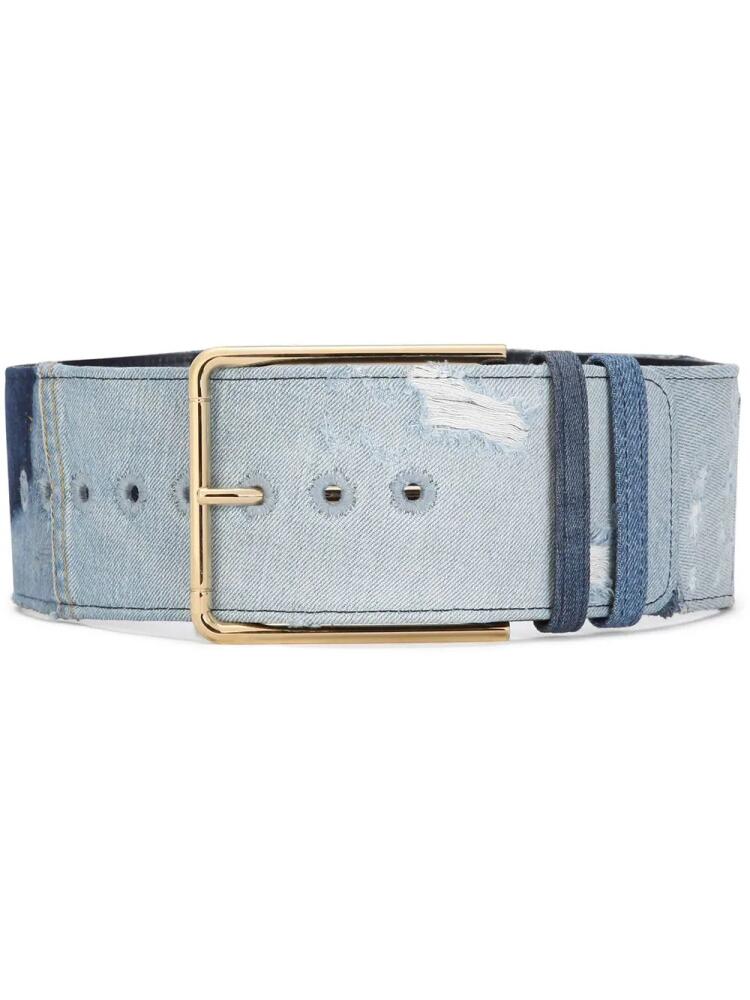 Dolce & Gabbana gold-tone denim belt - Blue Cover