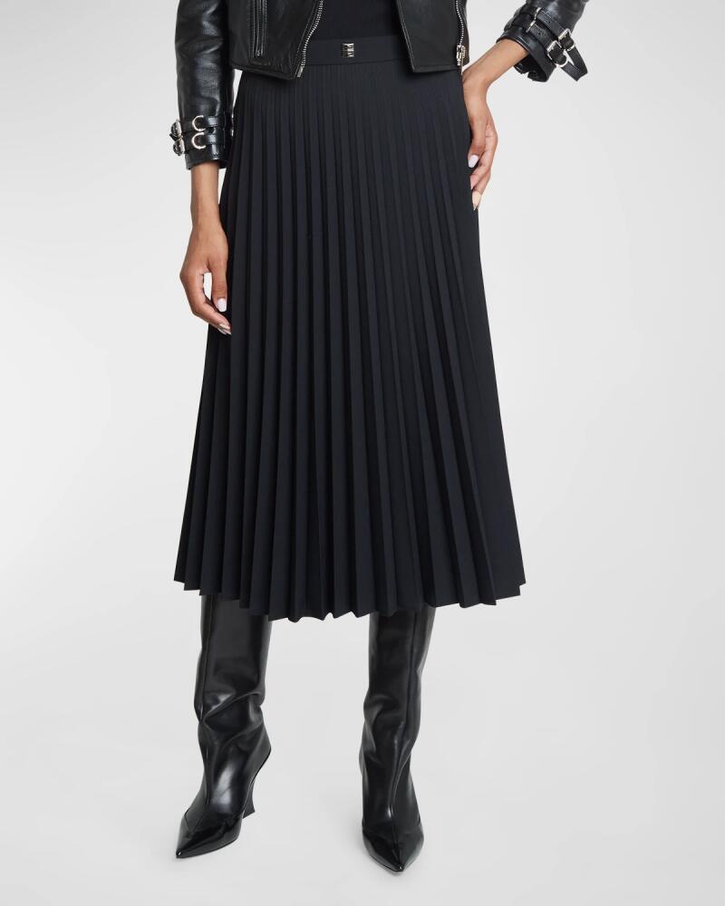 Givenchy Pleated Wool Midi Skirt Cover