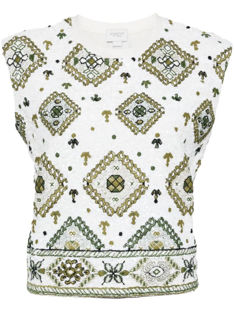 Giambattista Valli sequin-embelished tank top - Neutrals Cover