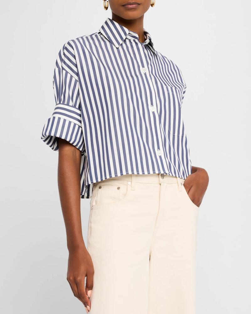 TWP Next Ex Striped Button-Front Shirt Cover