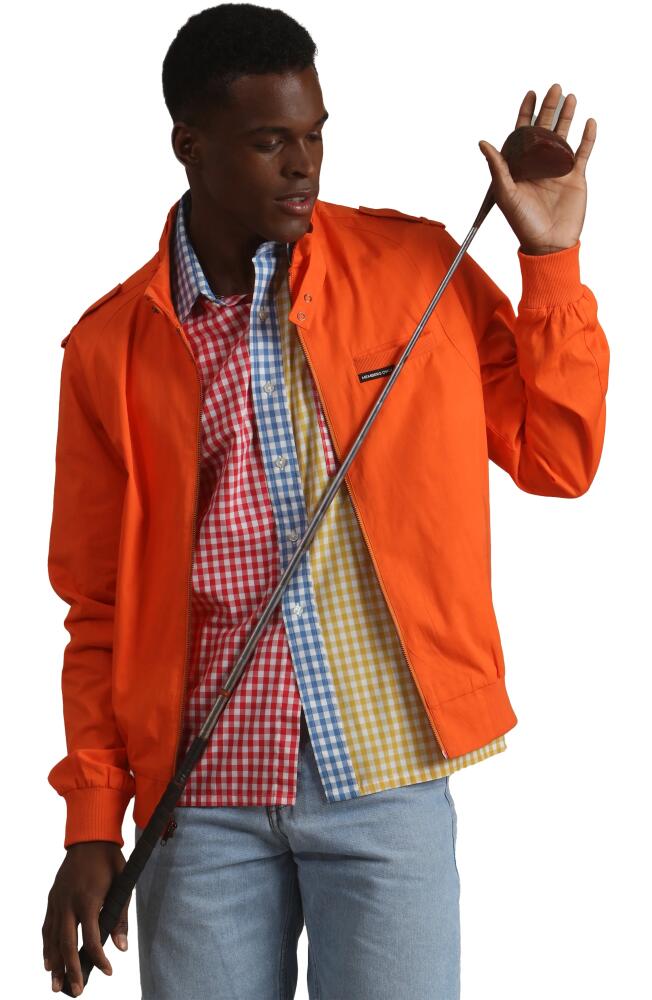 Members Only Classic Iconic Racer Jacket in Orange Cover