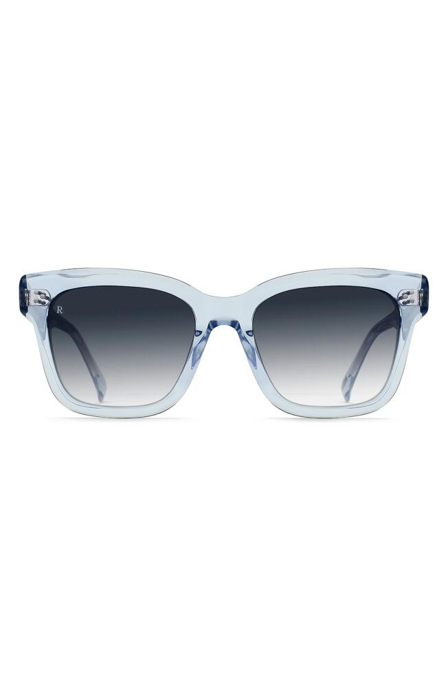 RAEN Breya 54mm Square Sunglasses in Swim/Smoke Gradient Cover