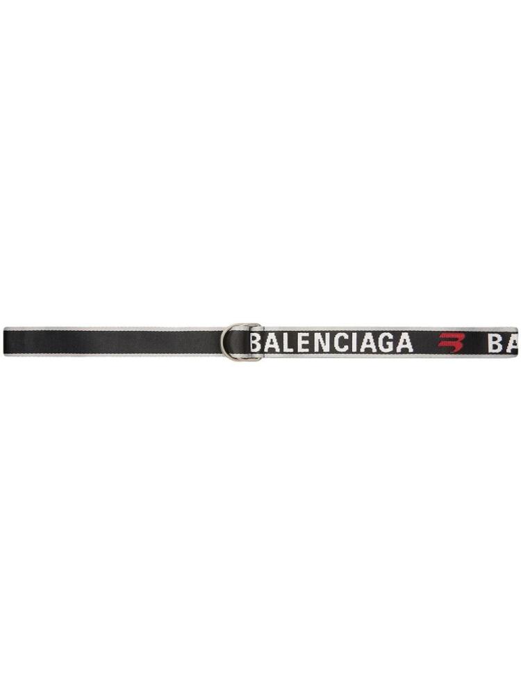 Balenciaga D-ring logo skinny belt - Grey Cover