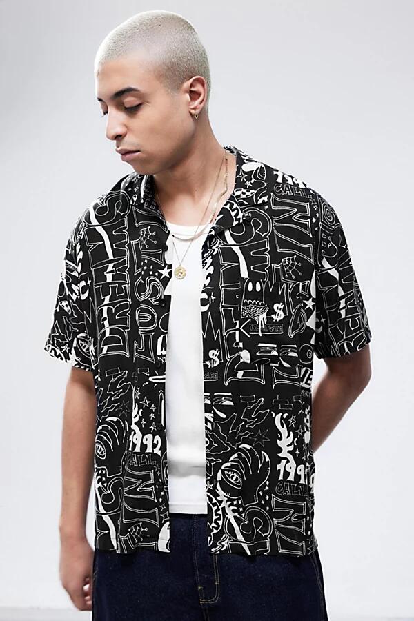 BDG Black Doodle Shirt Top in Assorted Cover