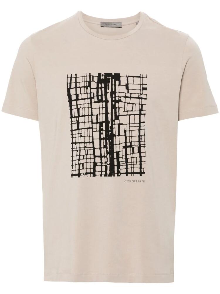 Corneliani geometric-print T-shirt - Neutrals Cover