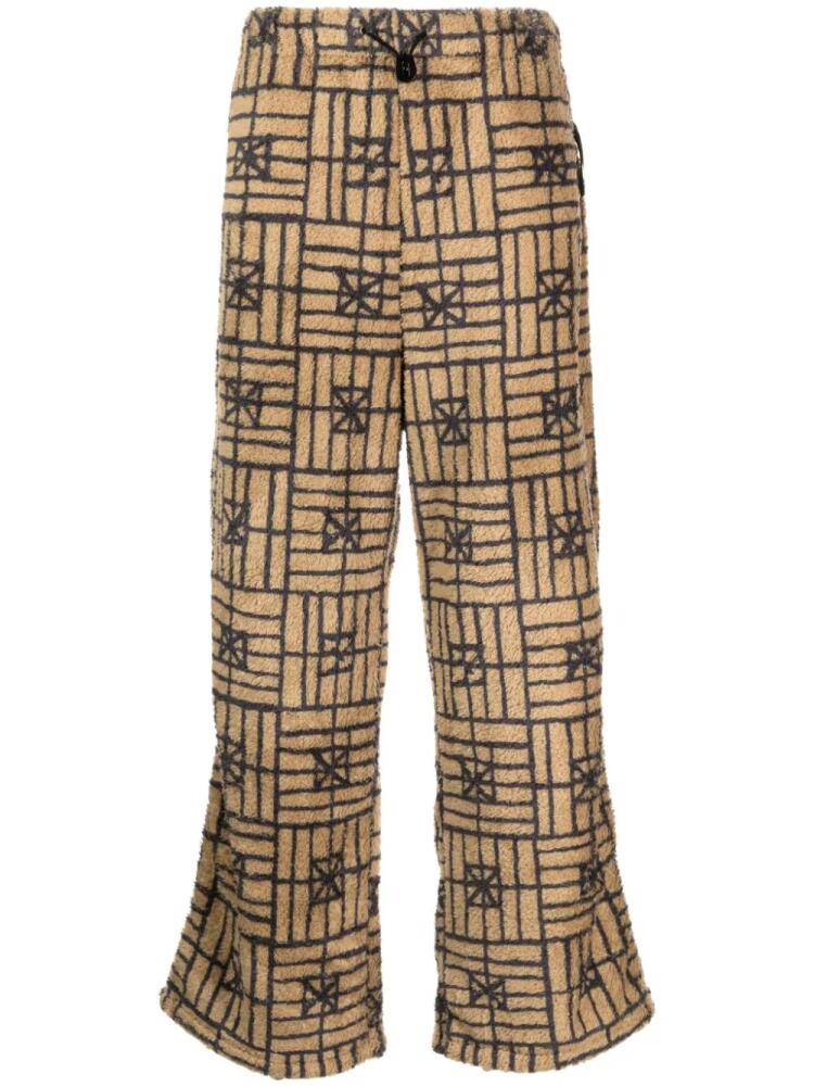 KAPITAL Folk Domino fleece trousers - Brown Cover