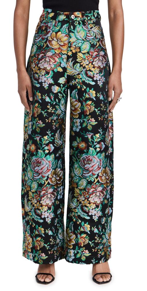 Marques Almeida Brocade Boyfriend Trousers Black Cover