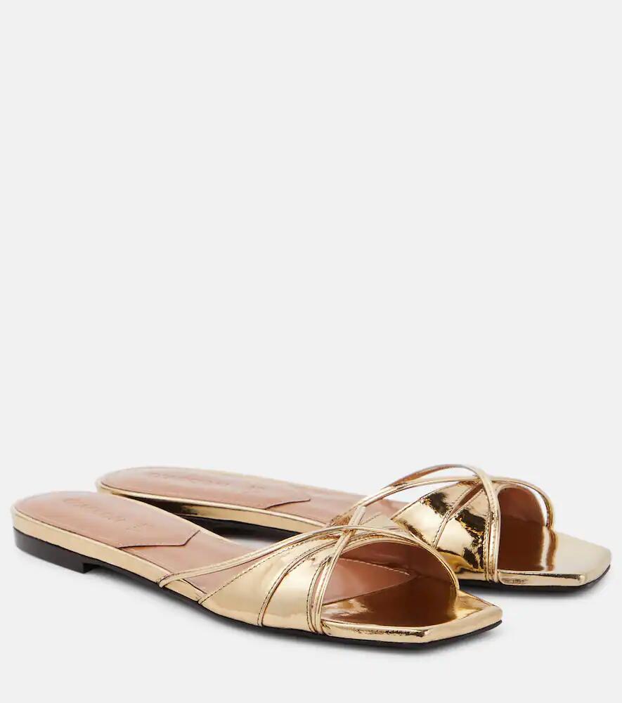 D'Accori Lust metallic leather slides Cover