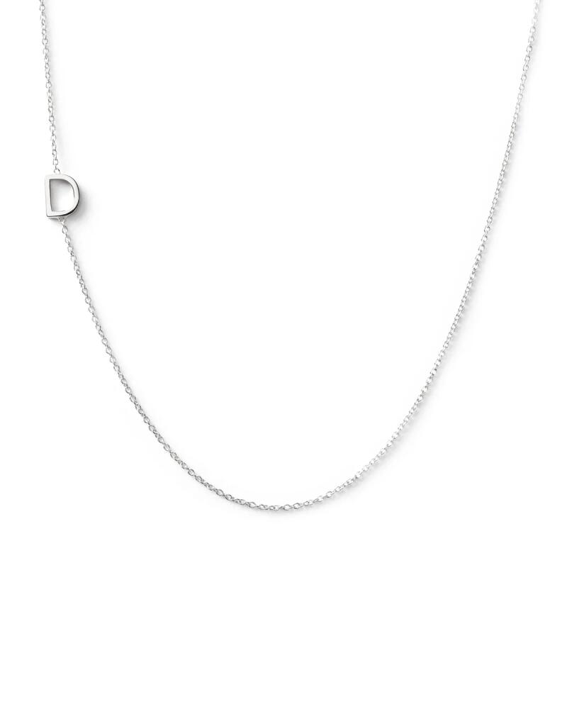 Maya Brenner Designs 14k White Gold Mini Letter Necklace Cover