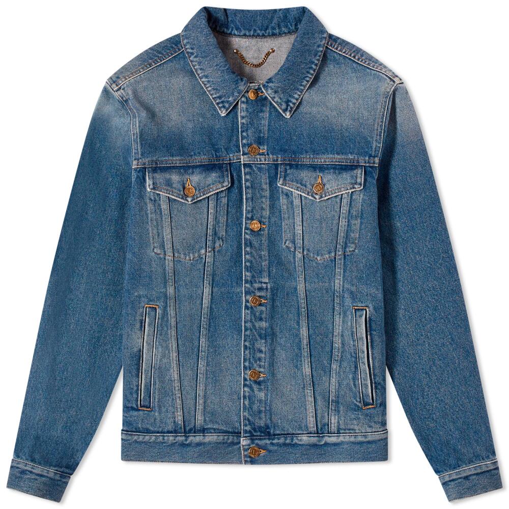 Golden Goose Men's Washed Denim Jacket in Blue Cover