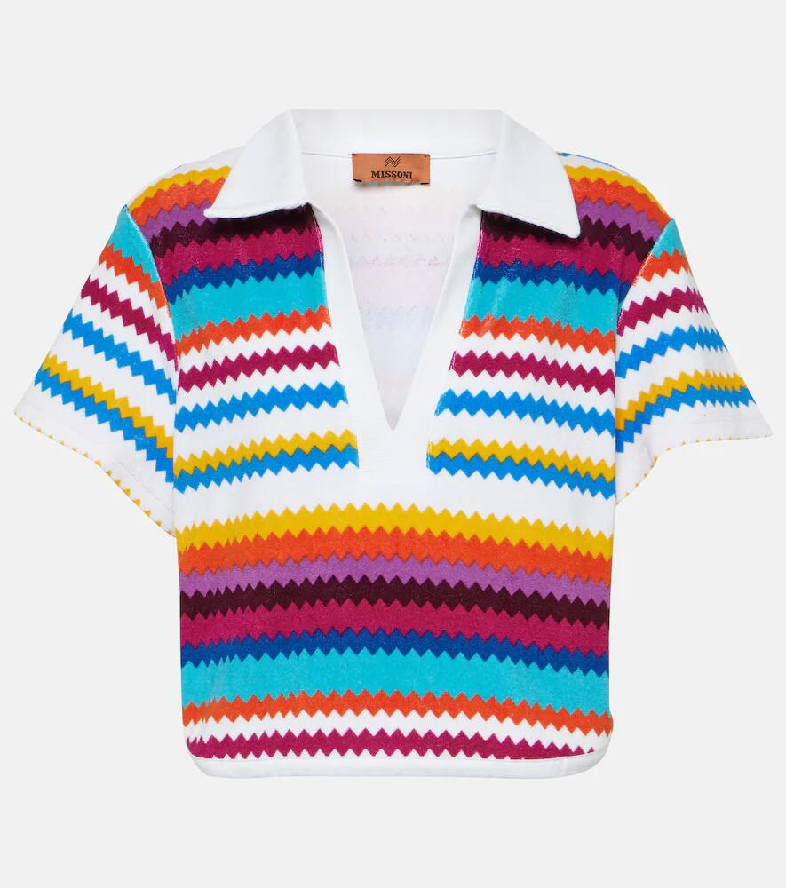 Missoni Mare Zig Zag cotton-blend crop top Cover