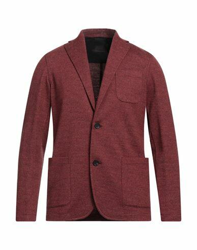 Altea Man Blazer Brick red Virgin Wool, Cotton Cover