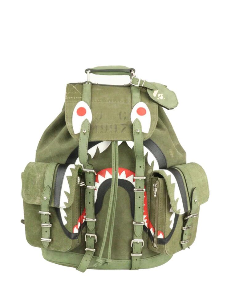 Readymade x A BATHING APE® buckled canvas backpack - Green Cover