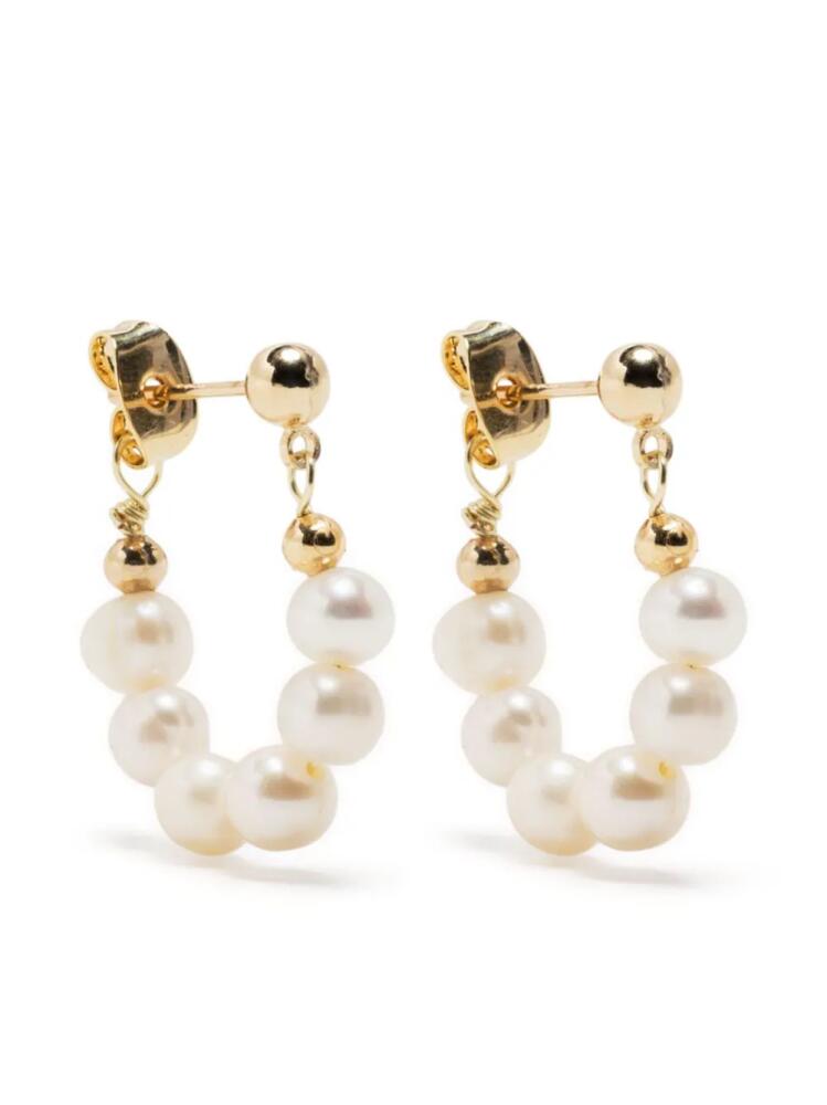 Hzmer Jewelry drop pearl earrings - Gold Cover