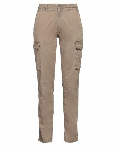 40weft Woman Pants Khaki Cotton, Elastane Cover