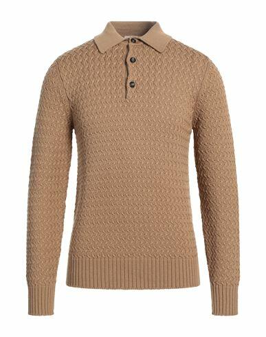 Circolo 1901 Man Sweater Camel Virgin Wool Cover