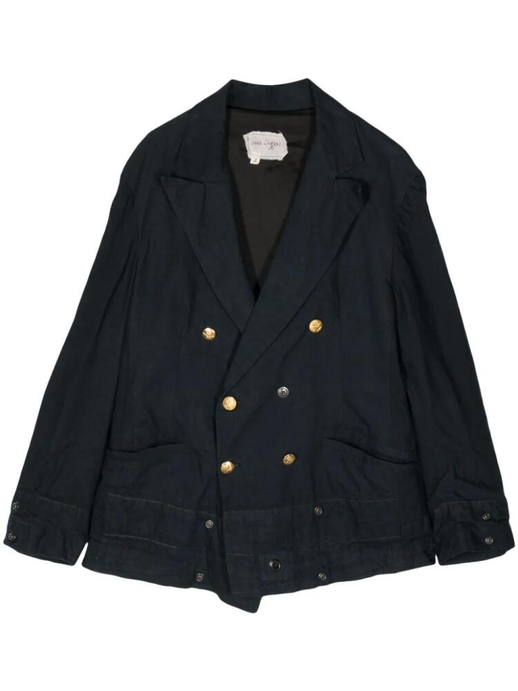 Greg Lauren double-breasted cotton blazer - Blue Cover