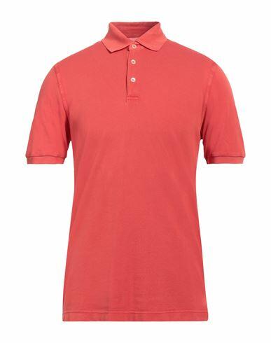 Fedeli Man Polo shirt Tomato red Cotton Cover