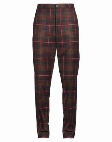 Lardini Man Pants Burgundy Wool Cover